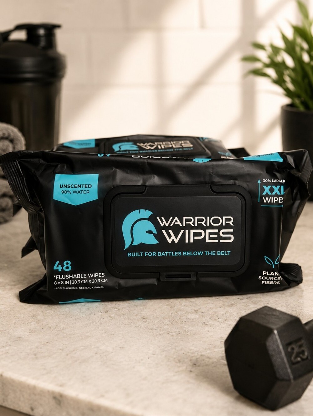 NIP WARRIORS FLUSHABLE WIPES PLANT SOURCED FIBERS XXL WIPES 3-PACK